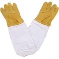 thumbnail image 1 of Guantes de apicultura, guantes protectores de piel de cabra, manga larga, duraderos, perfectos para el apicultor principiante (amarillo), 1 of 5