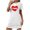 White, variant on Somuwie Women's Oversized Short Nightgown Fashion Chest Print Short Sleeve Nightdress