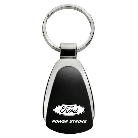Au-TOMOTIVE GOLD Powerstroke Black Teardrop Key Fob