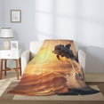 thumbnail image 2 of Gaeub Sunset Dancing Dolphin A Print Flannel Throw Blanket, Home Fleece Throw Blanket for Couch or Bed,Decorative Blankets,Lightweight Fuzzy Flannel Blanket-50"x40", 2 of 6
