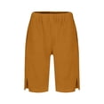 thumbnail image 3 of CAIVO Boys Linen Shorts Preppy Knee Length Casual Pants Teen Boy Loose Adjustable Beach Lightweight Summer Child Breathable Comfort, 3 of 3
