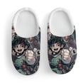 thumbnail image 3 of Cartoon My Hero Academia Kid's Cotton Slippers Winter Warm Soft Plush Slippers with Rubber Sole Non-Slip Indoor Outdoor Slip on Shoes Fluffy House Slippers For Boys Girls Teen, 3 of 8