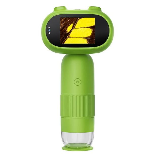 Microscopio Digital de Mano con Pantalla IPS de 2 Pulgadas, Microscopio de Bolsillo Portátil de 1000X para Niños y Adultos, Vista de PC