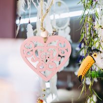 Ornaments Clearance! Valentine's Day Wood Chip Home Decoration Diy Accessories Party Decoration Creates Atmosphere Creative Pendant Valentines Day Decorations 1X Valentine's Day Wood Pendant