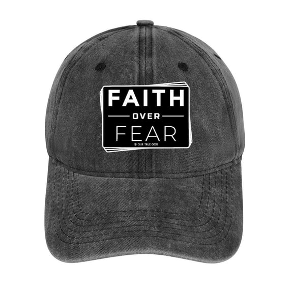 Faith Over Fear Hat Adjustable Funny Fashion Unisex Baseball Cap For Men Women