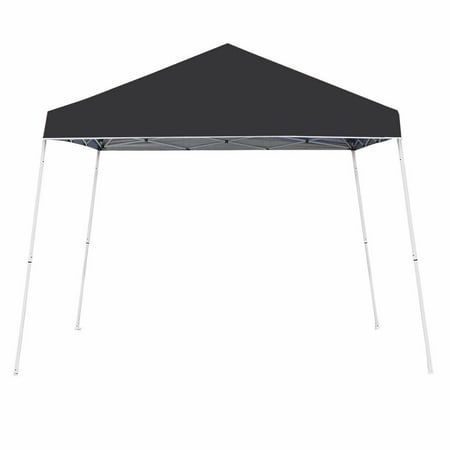 Z-Shade 10' x 10' Angled Leg Instant Shade Canopy Tent Portable Shelter, Black