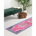 thumbnail image 2 of Traditional Rine Collection Area Rug 2'6"x14' - Fuchsia, 2 of 5