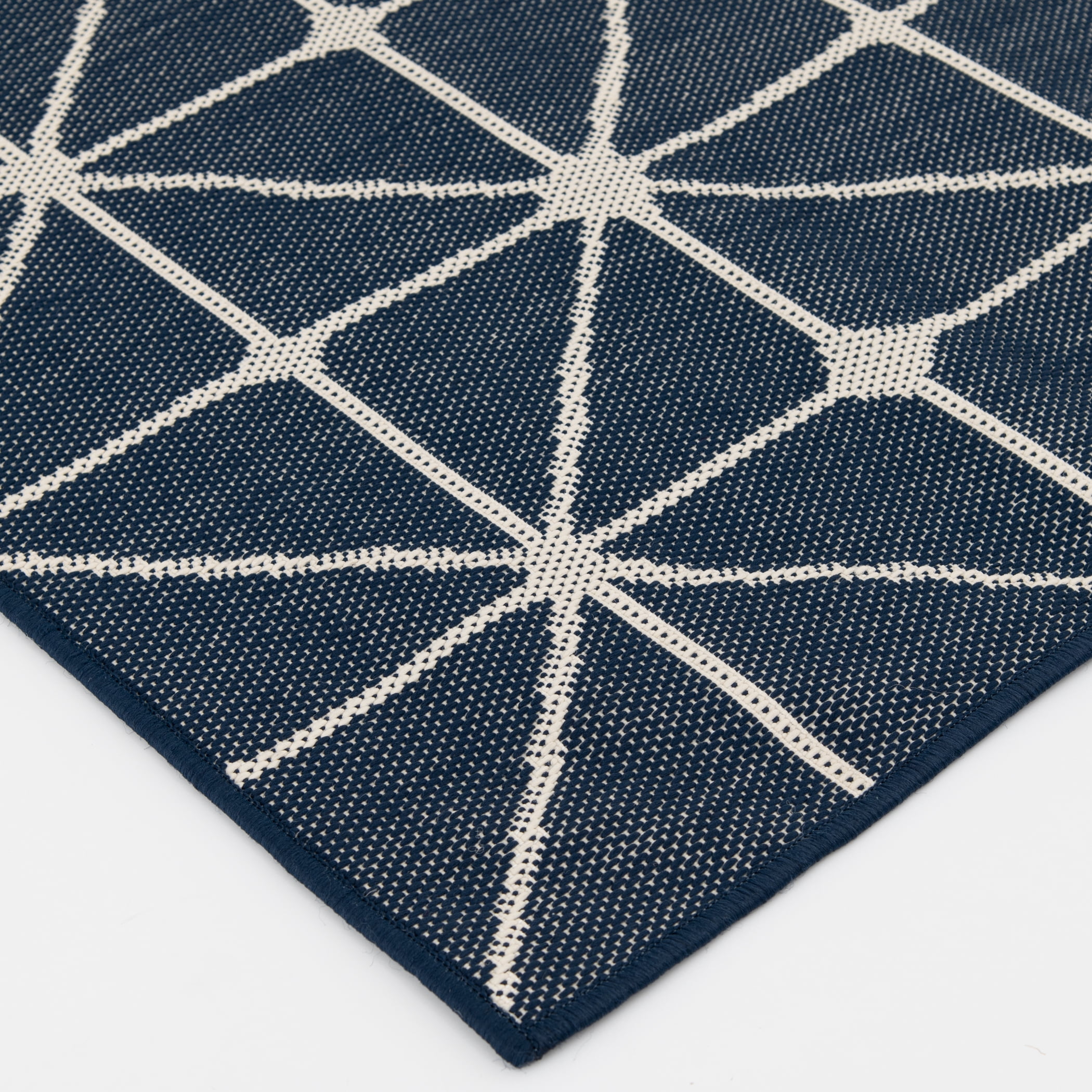 Mainstays 5'x7' Navy Blue Geometric Outdoor Area Rug