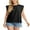 Black, variant on Women's Top Cap Sleeve Summer Blouses Casual Crew NecK Solid Color Women's Tanks Black L