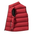 thumbnail image 5 of LNWUY (M-5XL) Mens Plus Size Puffer Vest Winter Jacket Warm Puffy Vests Men Outdoor Sleeveless Lightweight Water-Resistant Vest Red XL, 5 of 7