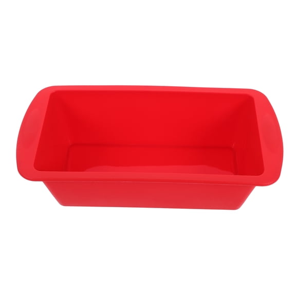 PTOOTP Silicone Rectangle Cake Pan Non-Stick Red 1Pack