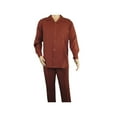 thumbnail image 3 of Men MONTIQUE 2pc Set Walking Leisure suit Long Sleeve Set 1641 Cognac Brown, 3 of 7