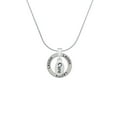 thumbnail image 2 of Delight Jewelry Silvertone Cure in oval Laugh Ring Charm Necklace, 18", 2 of 4