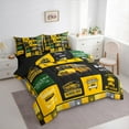 thumbnail image 3 of Manfei Cartoon School Bus Twin Bedding Sets 7-Piece, Transportation Vehicle Bedding Comforter Set, Yellow Public Truck Reversible Sheet Sets, Ultra Soft Home Decor, 3 of 7
