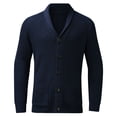 thumbnail image 5 of Gibobby Sueter hombre manga larga Suéter Cárdigan para Hombre Bolsillos Casuales Ajustado Cuello en V(Azul,M), 5 of 5