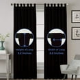 thumbnail image 6 of Kotton Culture Tab Top Semi Blackout Curtains Thermal Insulated Room Darkening Window Treatment Panels for Living Room, Patio Door, Bedroom (2 Panels, 70x54, Black), 6 of 9