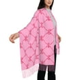 thumbnail image 4 of Honeii Red ribbons Print Scarf Oversized Scarf Tassel Fall Winter Thick Scarf Warm Shawl Women,Women's Scarves & Wraps, 4 of 8