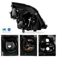 thumbnail image 2 of AKKON - Fits 2009-2014 Cadillac CTS-V LED DRL Running [HID/Xenon] w/ AFS Projector Black Headlight Driver Left Side Replacement, 2 of 6