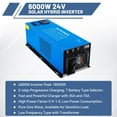 thumbnail image 6 of ZLPOWER 6000W 24V Pure Sine Wave Inverter Charger, 18000W Peak Power, 120V/240V AC Split Phase Output, Low Frequency DC to AC Inverter with LCD Display, ETL Certified to UL1741 for Home, RV, Boat, 6 of 17