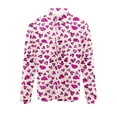 thumbnail image 4 of qucoqpe Valentine's Day Shirts for Men 2026 Spring Fashion Casual Love Heart Printed Long Sleeve Button Up Loose Blouse Tops, 4 of 4