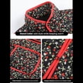 thumbnail image 4 of Chaqueta Acolchada Corta con Estampado Floral Vintage para Mujer, Chaqueta Corta Abierta Al Frente, Ropa de Abrigo Floral Pequeño Negro M, 4 of 10