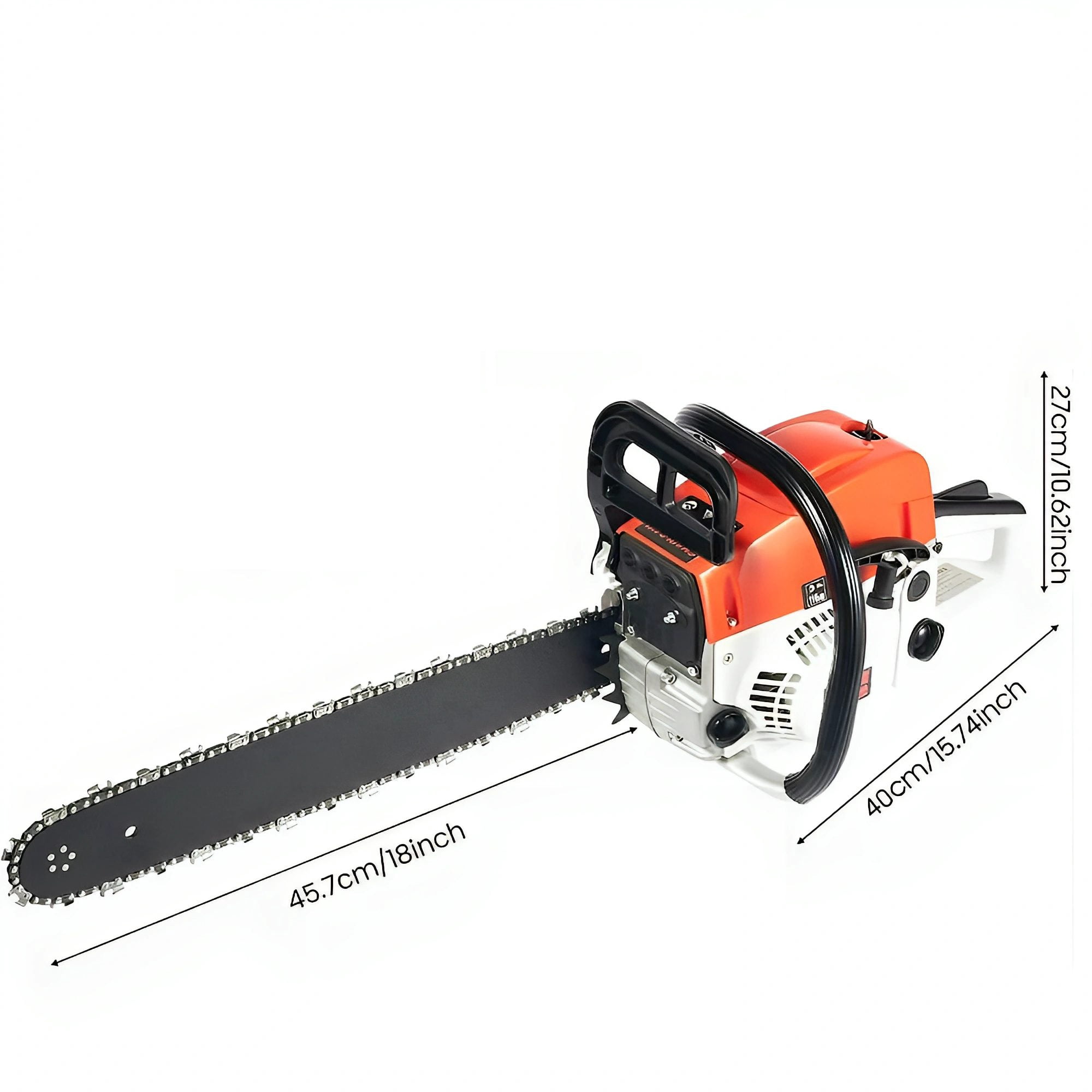 Gasoline Chain Saw 62CC  18-inch Saw Chain, Cutting Tool, EfficientWood Cutting, Logging And Ranch, Farm Durable Design, Silent Design Safe To Use,Shockproof Handle
