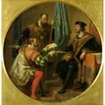 thumbnail image 2 of Karl von Blaas 12x12 Gold Ornate Wood Frame and Double Matted Museum Art Print Titled - Emperor Karl V and King Franz I. Near Pavia 1525 (1868), 2 of 4