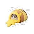 thumbnail image 6 of Honey Pot Cat Bed Winter Warm Cat Sleeping Bag Semi-Fixed Cartoon Cat Bed Cave Soft Pet Tent Nest for Kittens And Puppies, 6 of 8