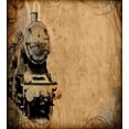 thumbnail image 3 of Steam Engine Duvet Cover Set, Antique Old Iron Train Aged Sepia Grunge Style Design Industrial Theme Print, Decorative 2 Piece Bedding Set with 1 Pillow Shams, Twin Size, Brown, by Ambesonne, 3 of 3