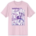 thumbnail image 6 of KPop Demon Hunters Rumi Mira & Zoey Panel Art Adult Cradle Pink Crew Neck Short Sleeve T-shirt-XL, 6 of 7