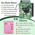 thumbnail image 3 of QRZIQRZ Cute Cat Floral Book Sleeve Kindle Pouch Bag, Print Book Protector Case with Zipper, PU Leather Waterproof Book Cover Bag, Portable Book Pouch for Book Lovers Gifts Paperbacks Hardcover, 3 of 8