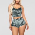thumbnail image 1 of Conjunto de pijama de mujer con estampado bonito, ropa de dormir con cuello de pico, pijama Sexy de satén para la noche, trajes para el hogar, ropa sin mangas para el hogar, pantalones cortos xuanjing unisex, 1 of 2