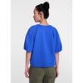 thumbnail image 4 of Scenario Women's and Women's Plus Fleece Top with Lantern Sleeves, Size XS-4X, 4 of 6
