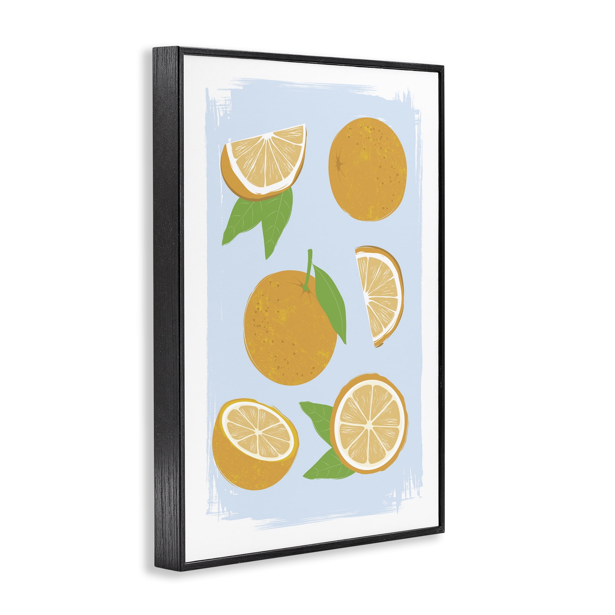 Stupell Industries Pastel Summer Oranges Black Framed Giclee Art, design by Martina Pavlova