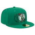 thumbnail image 3 of Men's New Era  Kelly Green Boston Celtics Tri-Hit 59Fifty Fitted Hat, 3 of 5