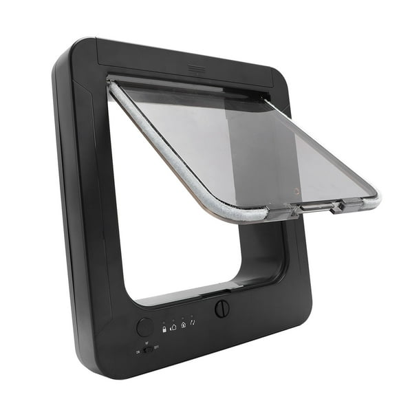 Puerta Electrónica Inteligente Para Mascotas, Puerta De Desbloqueo Automático Con 4 Modos Distintos, Entrada Y Salida Selectivas, Para Casas De Mascotas Múltiples