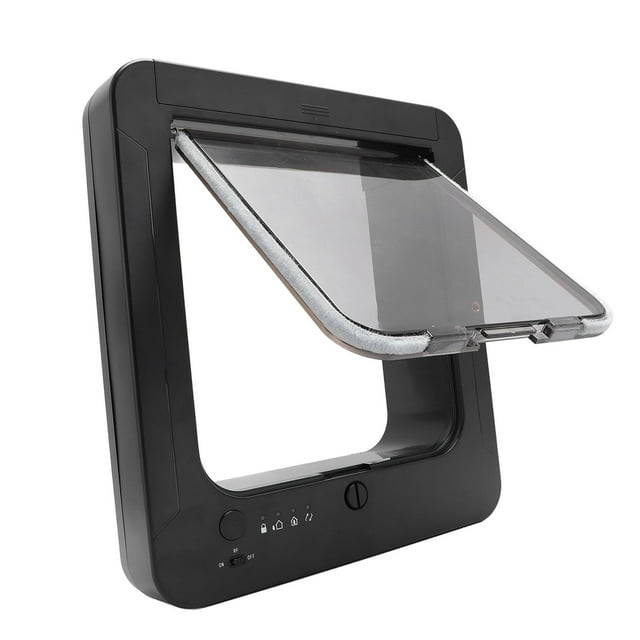 Puerta Electrónica Inteligente Para Mascotas, Puerta De Desbloqueo Automático Con 4 Modos Distintos, Entrada Y Salida Selectivas, Para Casas De Mascotas Múltiples