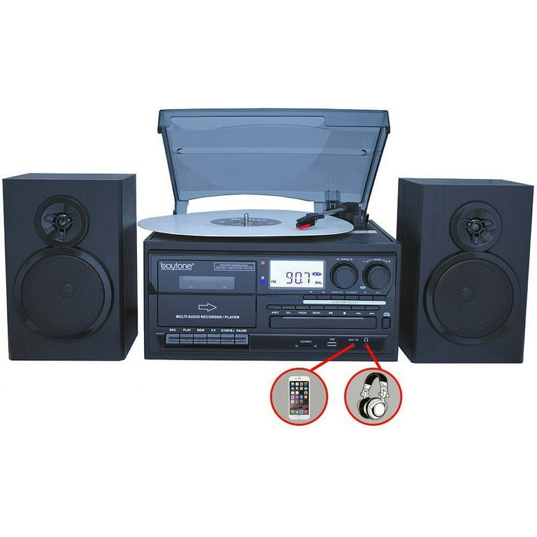 Free Shipping! Boytone BT-28SPB, Bluetooth Record Player