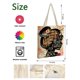 thumbnail image 3 of Ausvkai Bolsa De Lona Estética Para Mujer, Linda Biblia, Bolsas De Algodón Reutilizables Para Compras Universitarias, Playa, Comestibles, Regalos De Moda, 3 of 4
