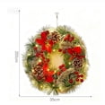 thumbnail image 4 of tamizeot 3-Piece Christmas Cabinet Velvet Ribbon & Mini Hanging Cabinet Wreaths. Hanging, Waterproof, Easy For Windows. Small settlement, 4 of 6
