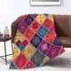 thumbnail image 1 of Manta suave y acogedora con diseño de mandala oriental vintage, mantas de felpa, manta de vellón cálida y esponjosa, manta de cama ligera y lavable para todas las estaciones, 60 × 40, 1 of 8