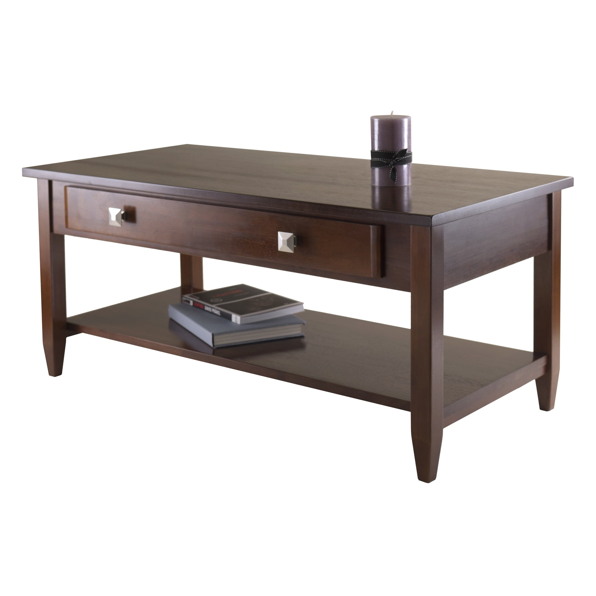 Winsome Wood Richmond Coffee Table with Drawer, Walnut Finish