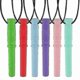 thumbnail image 1 of 6pcs Sensory Chew Necklace For Kids Toddlers With Autism ,biting Needs,oral Motor Chewy Stick,teether Toy, 1 of 3