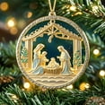 thumbnail image 6 of CuiLiyq Nativity Scene Ornaments, Gifts Boxed Keepsake Christmas Tree Nativity Scene Hanging Ornaments, The Birth of Jesus Decor, Religious Gifts for Christian and Family (3.1 Inch, Acrylic), 6 of 6