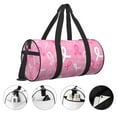 thumbnail image 5 of Gaeub Breast Cancer Awareness (3) Lightweight Travel Cylinder Bag Gym Tote Bag Sports Training Duffle Bag with Pockets and Straps, 5 of 8