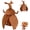 Brown, variant on Plush Beetle Backpack Brown Insect Design Soft Lifelike Beetle Stag Bag for Women (Light Brown)