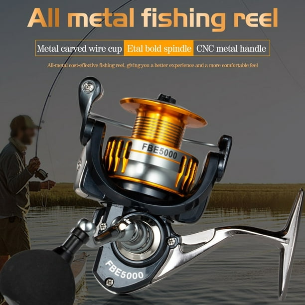 DEUKIO Full Metal Fishing Reel Unidirectional Zero Clearance Spinning Wheel  