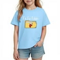 thumbnail image 4 of Blusas y camisas de manga corta con cuello redondo para niños y niñas, camisetas gráficas de manga corta, blusas con estampados bonitos para la temporada escolar., 4 of 8