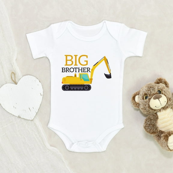 Construction Baby Clothes - Big Brothers Baby Clothes - Excavator Baby Clothes