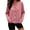 A Pink, variant on Ndbuld Jacket for Women Fleece Cardigan Top For And Winter Fleece-Lined Button-Up Brushed Long-Sleeve Jacket Plus Size Warm Innerwear,Green,XXL